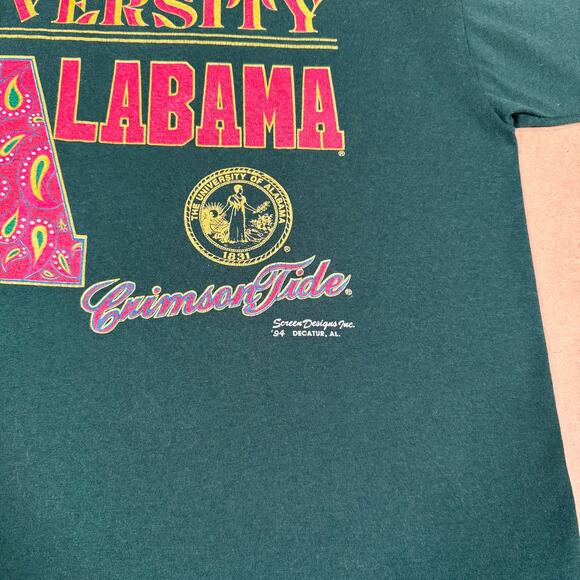 90s Alabama Crimson Tide Tee XL Vintage College Shirt Fruit of the Loom USA - Picture 3 of 7